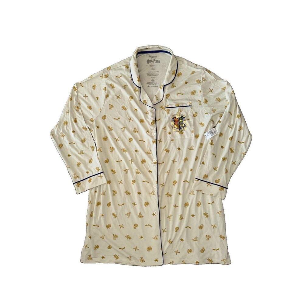 Harry Potter UNIVERSAL STUDIOS The Wizarding World Hogwarts Pajama Top 2XL
